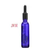 Blue Glass Liquid Reagent Pipette Bottles Eye Droper Aromatherapy 5ml-100 ml Essentialoljor Parfymer flaskor Partihandel gratis DHL HBFSS