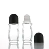 30ml 50ml Vetro trasparente Roll On Bottiglia di olio essenziale Bottiglia di profumo Dispenser da viaggio Bottiglia di vetro Roller Ball Tappo in PP Xhvix