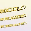 12mm Men Jewelry 18K Gold Plated Figaro Chain Stainless Steel Necklace T and CO Curb Cuban Choker 18 36 Inches Long Waterproof215460325