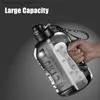 water bottle 4L/5L Big Water Bott Outdoor Gym Cycling Hiking Fitness Sports Bott with Hand akproof Wide Mouth Precise Sca Cup 1.7L Q231122