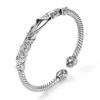 Bracelet en argent sterling rétro Lotus Bracelet hommes et femmes sculpture tendance ouverture réglable bijoux accessoiresBangle Kent22