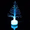 Christmas Decorations Mini LED Christmas Tree Night Light Color Changing Fiber Optical Light USB Connection Lamp Festival Decor for Shopping Mall Home 231121