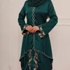 Ethnische Kleidung 2 Stück Abaya Dubai Islam Türkei Malay Stickerei Muslimische Sets Tops Rock Bescheidenes Kleid Kaftans für Frauen Robe Longue (Nr