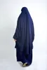 Vêtements ethniques Eid femmes musulmanes à capuche longue Khimar Paryer vêtement 2 pièces ensemble Abaya robe couverture complète caftan islamique Jilbab Djellaba