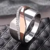 Cluster Ringen CAOSHI Mode Tweekleurige Ontwerp Vinger Voor Vrouwen Geometrische Vorm Metalen Persoonlijkheid Party Accessoires Verjaardagscadeau