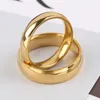 Anneaux de mariage Mode Simple Lisse Bague En Acier Inoxydable pour Femmes et Hommes Classique Or Couleur Couple Anneaux De Mariage Bijoux de Fiançailles 231121