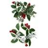 Dekorative Blumen, Beeren, Kerzenringe, Kränze, 25,4 cm, Blätter, Kranz, Tischdekoration, Girlande für Hochzeit, Bar, Tisch-Party-Dekoration