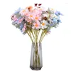 Dekorativa blommor Artificial Flower of Sun and Chrysanthemum Fake Silk Home Decoration El Wedding Celebration 6-Head