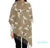 Scarves Happy Whippets Shawl Wraps For Womens Winter Warm Large Soft Scarf Greyhound Sighthound Dog Neckerchief Tassel