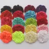 Hair Accessories 14pcs/lot 8cm Large Shabby Chiffon Rosette Flower For Born Babies Headbands Rose Girls Hairbands Hairpins