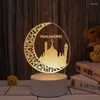 Luci notturne 2023 EID Mubarak Decorazione USB Power 3D Ha Condotto La Luce Al Adha Musulmano Decor Islam Lampada Del Partito Ramadan Per La Casa