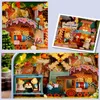 Doll House Accessories Diy Wood Dollhouses Handmade Funny Box Theatre Miniature Box Cute Doll Houses Assemble Kits Geschenk houten speelgoed voor meisjes 230422