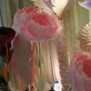 Giant Paper Flowers Large Peony Head Leaves Diy Home Wedding Party POGRAPHY BAKGRUND WALL STAGE DECORATION Fashion Crafts Y01227R