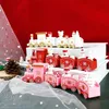 Christmas Decorations Plastic Train Ornaments Children Baking Party Decoration Home Table Xmas Year Gifts Santa Claus Crafts 231121