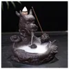 FBIL Dragon Cone Burner Purostki Purple Sand Backflow Dragon Smoke Holder Dragon Pond Coffee 10 5 x 11 x 10cm322W