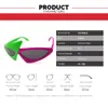 Солнцезащитные очки Vivibee Green Red Glasses Fancy Party Festival Sunglasses Hip Hop Уникальные Y2K Roy Purdy Funny Shades 2022 Трендовый продукт J230422