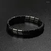 Strand Moda Wave Hematite Energy Bracelets Men Nature colorido Double Magnetic Health Mulheres perdem peso jóias