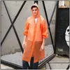 Imperméables imperméables réutilisables femmes vêtements de pluie hommes poncho impénétrable Eva veste de pluie en plastique mode ER à capuche Capa de Chuva Drop Delive Dhodb