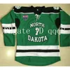 Dakota do Norte Fighting Sioux Jerseys 11 Zach Parise 9 Jonathan Toews 16 Brock Boeser 7 T.j.Oshie 17 Tyson Jost Green White Hockey Jersey raro