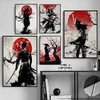 Pittura giapponese Poster e stampe Giappone Samurai Art Canvas Painting Anime Wall Art Immagini per soggiorno Home Decor306u