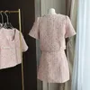 Abiti da lavoro Vintage Tweed Set due pezzi Giacca da donna Cappotto Gonna Abiti estivi Piccoli profumi 2 set Moda coreana di alta qualità