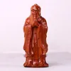 Figurines décoratives Taishan Pêche Bois Confucius Statue Décoration Bureau Cadeau À L'enseignant Sculpture Style Chinois Rétro Base De Bureau