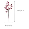 Fleurs décoratives 10Ppcs Simulation Baies Rouges Bouquet Branches De Baies Artificielles Étamine De Cerisier Pour La Maison Noël Année Cadeau Fleur De Mariage