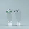 消毒剤用の50mlハンドサニタイザーボトルキーリングフック付き透明なプラスチックボトルを備えた液体フリップトップキャップagcdl