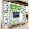 Panel de pared Fondo de pantalla 3D Fondo de hojas de pared TV TV Berneal Po Wall Paper 3D2908