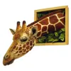 Objets décoratifs Figurines 3d mural girafe Sculpture Art réaliste éclatant buste Sculptures décoration 289Q