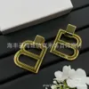 jewelry bb earrings Paris Fashion Letter B Earrings Brass Smooth Star Atmospheric Earrings Exaggerate Versatility