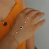 Collier Boucles D'oreilles Ensemble Cz Mode Doigt Lien Bracelet Avec Anneau Esclave Station Chaîne Haute Qualité Magnifique À La Mode Moderne Femmes Bracelet