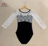 Scene Wear Ballet Costume Leotard för kvinna Practice Clothes Mesh Brodery Gymnastik Tight Performance Dress Yoga