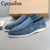 Dress Shoes Formal Kid Suede Men Flat Khaki Real Leather Penny s Driving Lazy Loafers Summer Walk for 230421