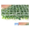 Decorazioni da giardino Tappeto erboso artificiale Tappetino per erba Alimenti per animali domestici 9.8X9.8 Serbatoio di pesce in plastica Prato finto Micro Paesaggio Consegna a goccia Patio domestico Otqx1