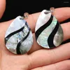 Pendentif Colliers Coquille Naturelle Nacre Épissage Abalone Charmes Exquis Pour La Fabrication De Bijoux DIY Collier Accessoires50X30mm