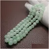 Collares colgantes 10 mm verde un collar de cuentas de esmeralda joyería de jade jadeíta amet moda 100% encanto natural regalos para mujeres hombres gota de dhfg6