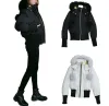 Vestes de luxe Femmes Manteau d'hiver Designer Doudoune Parkas Zipper Manteaux chauds à capuche Real Wolf Fur Holder Blanc Fourrure noire en option Vêtements d'extérieur