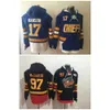 2017 Nouveaux maillots de hockey Charlestown CHIEFS 17 Steve Hanson Blue Erie Otters 97 Connor Mcdavid Sweat à capuche Sweatshirts de sport Veste rare