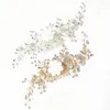 Grampos de cabelo pente de noiva peça acessórios de casamento ouro prata cor folha floral mulheres headpiece jóias artesanais