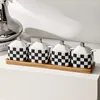 Opslagflessen Creatieve keramische kruiden Jar Container Camboard Salt Shaker Huishoudelijke keuken