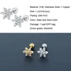 Stud Earrings 316 Stainless Steel Snowflake Zircon Screw Earring Tragus Ear Piercing Body Jewelry