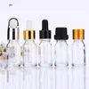 Bouteilles de pipette de réactif liquide en verre transparent compte-gouttes aromathérapie 5 ml-100 ml huiles essentielles bouteilles de parfum en gros gratuit DHL Tgavb