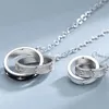 Hängen Trendy 925 Sterling Silver Necklace For Men Jewelry Star Circles Pendant Male Choker Accessories Fashion Lover Gift