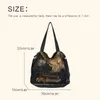 Shoulder Bags Denim Cloth For Womens Luxury Designer Handbag And Purse In Vintage Distressed Large Capacity Messenger