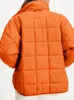 Kvinnors dike rockar svart orange grön 2023 kvinnor vinter casual puffer jacka vadderad lång ärm full dragkedja stativhalsfickor quiltade