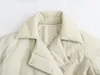 Пальто с лацканами для женщин 2023, зимняя женская свободная толстая теплая куртка, пальто, женская повседневная шикарная новая верхняя одежда с длинными рукавами
