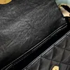 23k 19 Series Underarm Bag 23cm Stylish Womens Shoulder Bag Leather Diamond Plaid Gold Hardware Metal Turnbuckle Luxury Handbag Wide Chain Crossbody Bag Makeup Bags