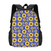 School Bags Art Sunflower Backpack Nature Floral Print Travel Backpacks Women Men Designer Breathable Kawaii Rucksack