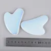 Heart Shaped Jade Gua Sha Tool Facial Massager Natural Opalite Stone Guasha Board Scraper Neck Face Skincare Tool Beauty Anti Aging